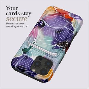 MIO - Porte Cartes en - 3 Cartes - Compatible MagSafe - Flowers