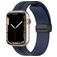 Mobigear Stripe Mag Bracelet Silicone Apple Watch Fermeture magnétique - 42/41/40/38 mm - Noir / Bleu Marin
