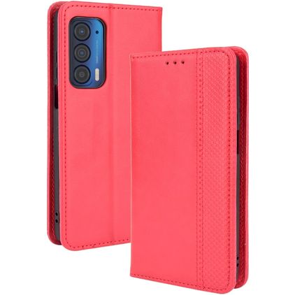 Mobigear Sensation Housse Motorola Edge (2021) Etui Porte-Monnaie - Rouge