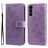 Mobigear Flowers Housse Samsung Galaxy S23 Etui Porte-Monnaie - Violet