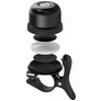 Mobigear Bell Sonnette de Vélo Universelle avec Compartiment Caché pour AirTag - Noir