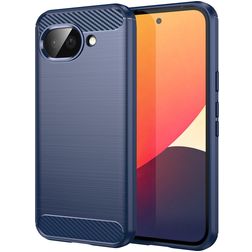 Mobigear Brushed Slim Coque Google Pixel 10a Coque arrière en TPU Souple - Bleu