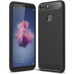 Mobigear Brushed Slim Coque Huawei P Smart (2018) Coque arrière en TPU Souple - Noir