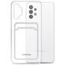 Mobilize Gelly Card Coque Transparente Samsung Galaxy A32 5G Coque arrière en TPU Souple avec Porte-Cartes - Transparent