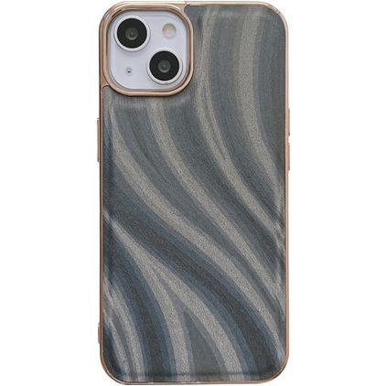 Mobigear Wavy Coque iPhone 14 Coque arrière Rigide - Argent