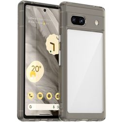 Mobigear Crystal Google Pixel 7a Plastique rigide Coque arrière - Transparent / Gris