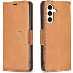 Mobigear Excellent Housse Samsung Galaxy S24 FE Etui Porte-Monnaie - Cognac