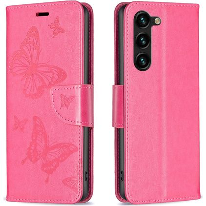 Mobigear Butterfly Housse Samsung Galaxy S24 Plus Etui Porte-Monnaie - Rouge