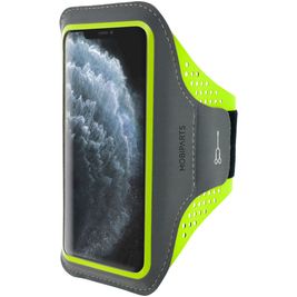 Mobiparts Comfort Fit Brassard Téléphone iPhone 11 Pro Max Brassard Coque de Sport en Neoprène - Neon Green