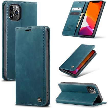 Caseme 013 Housse iPhone 12 Pro Max Etui Porte-Monnaie - Bleu