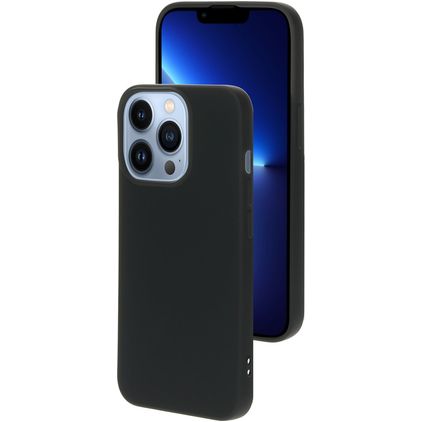 Mobiparts Coque iPhone 13 Pro Coque arrière en Silicone - Noir
