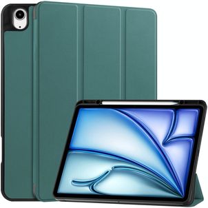 Mobigear Tri-Fold Coque iPad Air 13 Pouces (2024) Etui + Porte-crayon - Vert