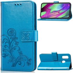 Mobigear Clover Housse Samsung Galaxy A40 Etui Porte-Monnaie - Bleu