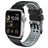 Mobigear Aero Armor Bracelet Silicone Apple Watch Fermeture boucle ardillon - 42/41/40/38 mm - Noir / Gris