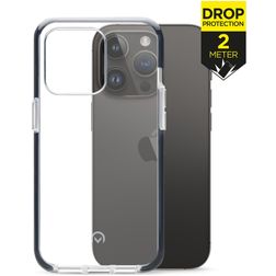 Mobilize Shatterproof Coque iPhone 14 Pro Coque arrière Rigide Anti-Chocs - Transparent / Noir