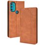 Mobigear Sensation Housse Motorola Moto G71 5G Etui Porte-Monnaie - Marron