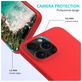 Mobigear Rubber Touch Coque iPhone 16 Pro Coque arrière en Silicone - Rouge