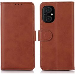 Mobigear Wallet Housse POCO M5 Etui Porte-Monnaie - Marron
