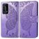 Mobigear Butterfly Housse Huawei P40 Pro Etui Porte-Monnaie - Violet