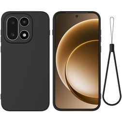 Mobigear Rubber Touch Coque OnePlus 15 Coque arrière en Silicone - Noir