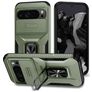 Mobigear Armor Ring Cam Slide Coque Google Pixel 9 Pro XL Coque arrière Rigide Anti-Chocs avec Anneau-Support et Protecteur Lentilles - Vert