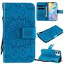 Mobigear Sunflower Housse iPhone 12 Mini Etui Porte-Monnaie - Bleu