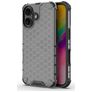 Mobigear Honeycomb Coque iPhone 16 Coque arrière Rigide Anti-Chocs - Noir