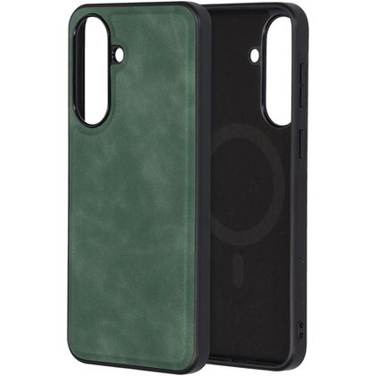 Mobiparts Classic Coque Samsung Galaxy A37 MagSafe Coque arrière en TPU,Similicuir - Emerald Green