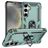 Mobigear Armor ring Coque Samsung Galaxy S25 Plus Coque arrière Rigide Anti-Chocs avec Anneau-Support - Vert