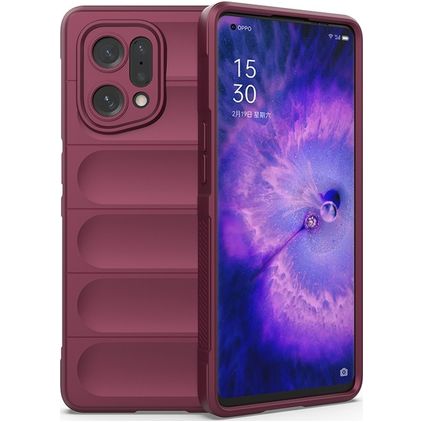 Mobigear Bumpy OPPO Find X5 TPU souple Coque arrière - Bordeaux