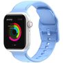 Mobigear Dashed Bracelet Silicone Apple Watch Fermeture boucle ardillon - 49/46/45/44 mm - Baby Blue