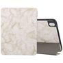 Mobigear Tri-Fold Marble Coque iPad 10 (2022) Etui + Porte-crayon - Blanc