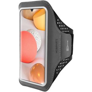 Mobiparts Comfort Fit Brassard Téléphone Samsung Galaxy A42 Brassard Coque de Sport en Neoprène - Noir