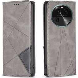 Mobigear Rhombus Slim Housse OPPO Find X6 Etui - Gris