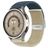 Mobigear Braided Dual Bracelet Nylon Smartwatch Fermeture à pince - Connexion universelle de 22 mm - Blanc / Dark Blue