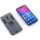 Mobigear Armor Ring Coque Xiaomi Pocophone F1 Coque arrière Rigide Anti-Chocs avec Anneau-Support - Bleu Marin