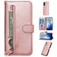 Mobigear Zipper Wallet Luxury Rose Gold Case Samsung Galaxy S20