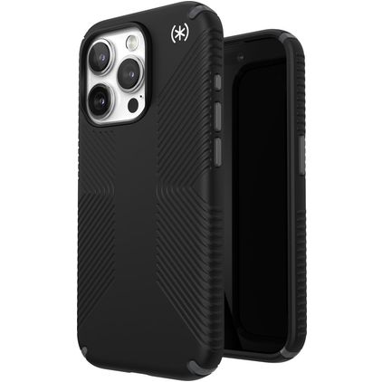 Speck Presidio2 Grip iPhone 15 Pro Plastique rigide Coque arrière Antichoc - Noir