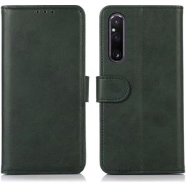 Mobigear Wallet Housse Sony Xperia 1 V Etui Porte-Monnaie - Vert