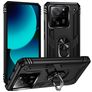 Mobigear Armor Ring Coque Xiaomi 13T Pro Coque arrière Rigide Anti-Chocs avec Anneau-Support - Noir