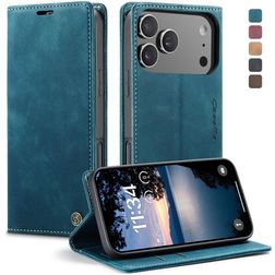 Caseme 013 Housse iPhone 17 Pro Max Etui Porte-Monnaie - Bleu