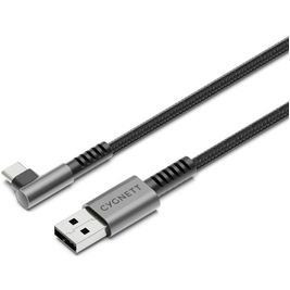 Cygnett Angled Braided - Câble USB-A vers USB-C 1 mètre - Noir