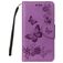 Mobigear Butterfly Housse Samsung Galaxy A8 (2018) Etui Porte-Monnaie - Violet