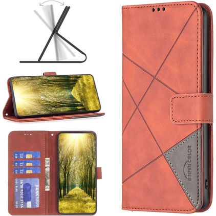 Mobigear Rhombus Housse Google Pixel 7a Etui Porte-Monnaie - Marron