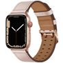 Mobigear Milano Bracelet Cuir Apple Watch Fermeture boucle ardillon - 49/46/45/44 mm - Rose doré
