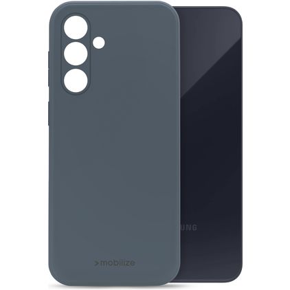 Mobilize Rubber Gelly Coque Samsung Galaxy A35 Coque arrière en TPU Souple - Matt Blue