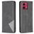 Mobigear Rhombus Slim Housse Motorola Moto G84 Etui - Noir
