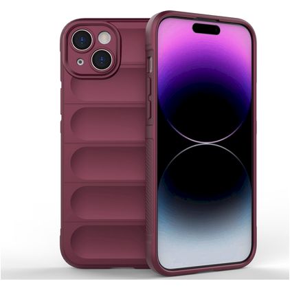 Mobigear Bumpy Coque iPhone 15 Plus Coque arrière en TPU Souple - Bordeaux