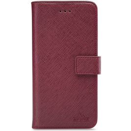 My Style Flex Wallet Housse Samsung Galaxy J6 (2018) Etui Porte-Monnaie - Bordeaux