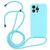 Mobigear Lanyard iPhone 14 Pro Coque avec cordon en Silicone - Bleu